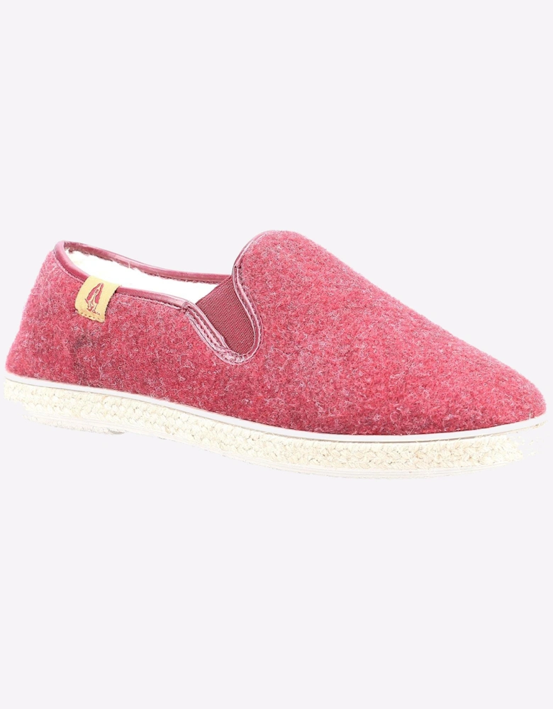 Hush Puppies Recycled Cosy Womens Slippers Burgundy