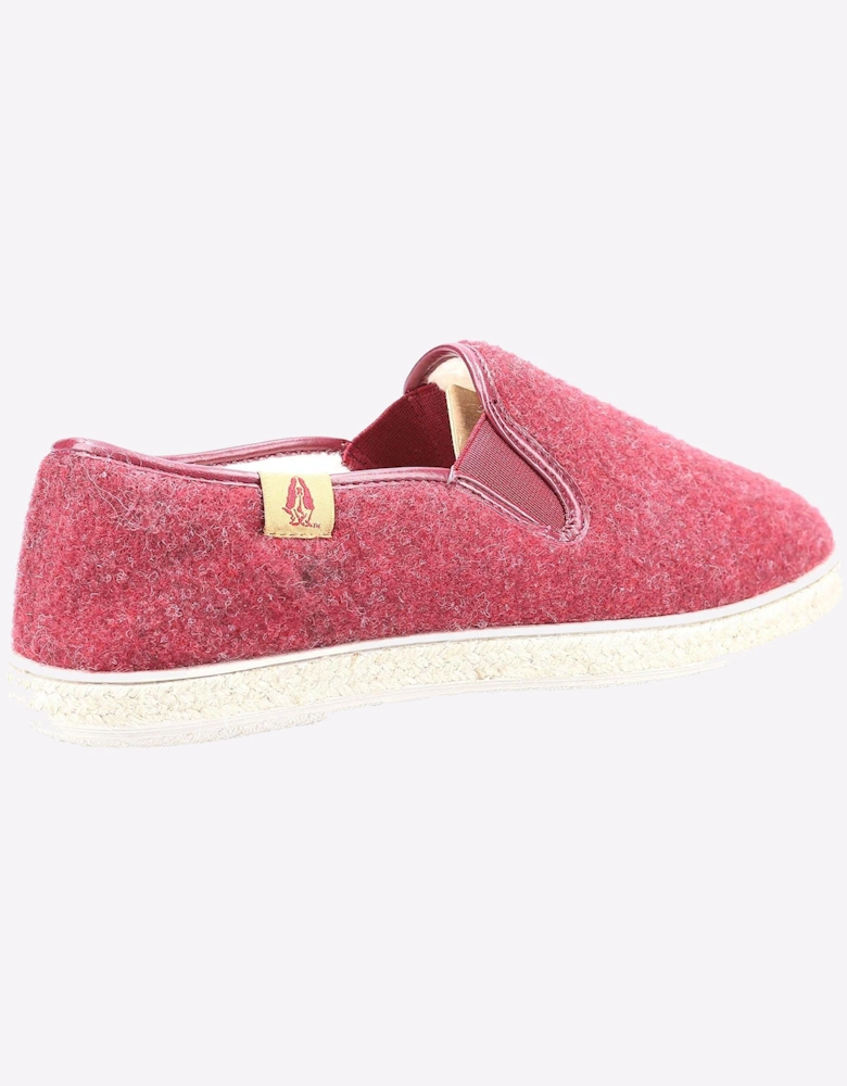 Hush Puppies Recycled Cosy Womens Slippers Burgundy