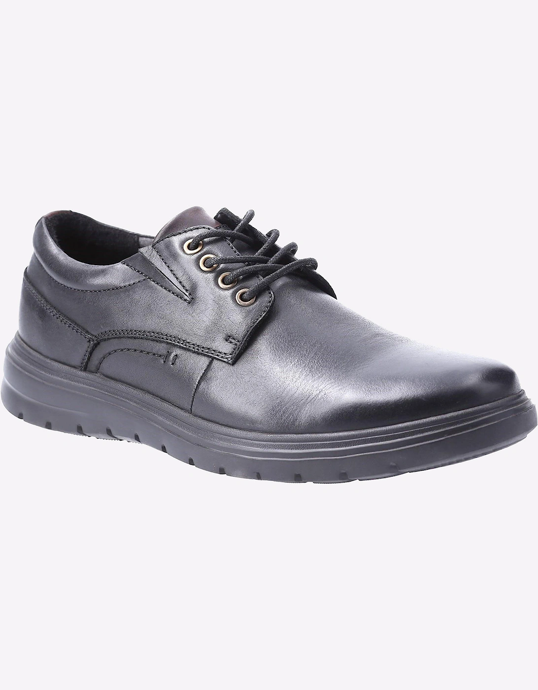 Hush Puppies Triton Leather Mens Shoes Black