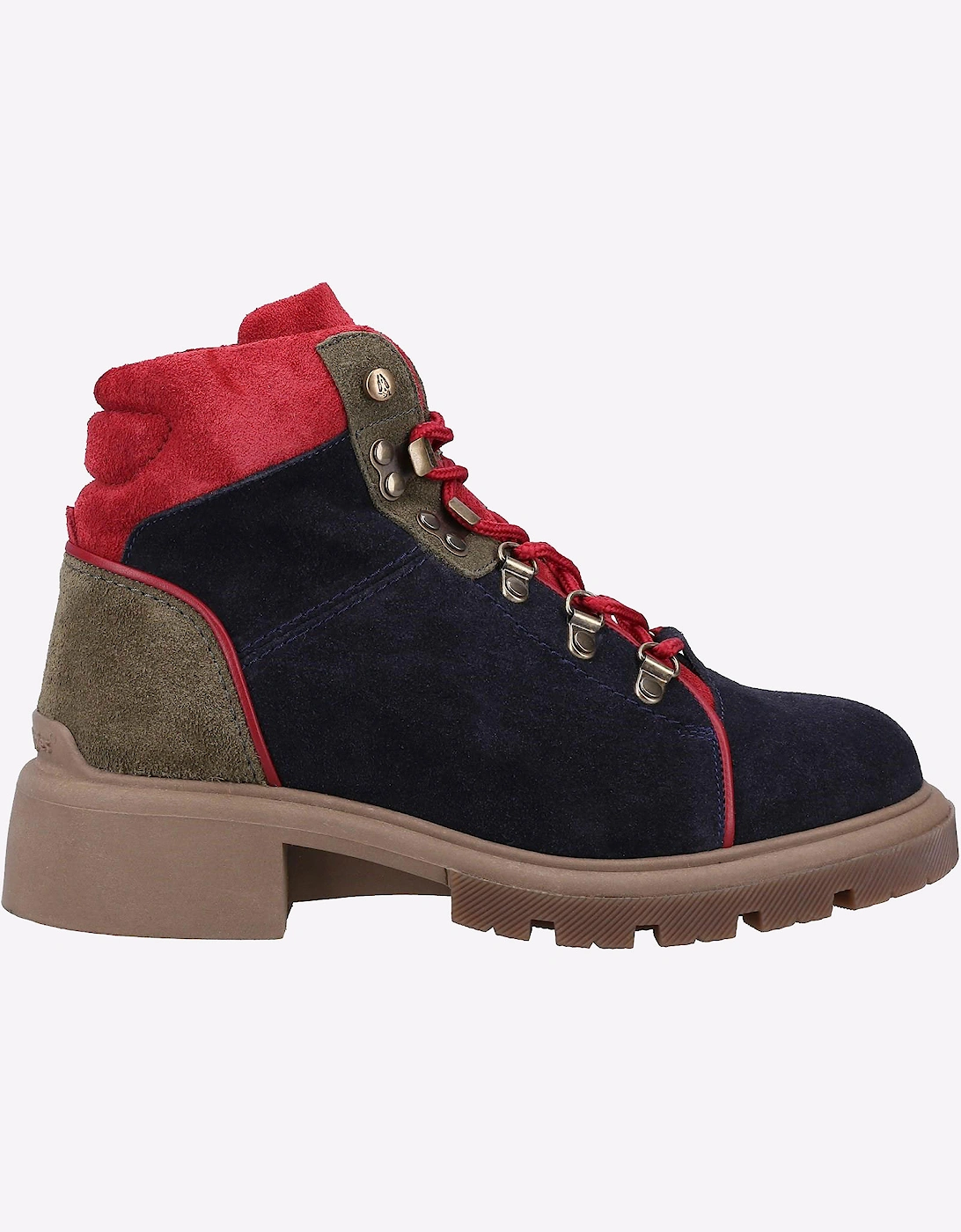 Hush Puppies Rita Memory Foam Womens Hiker Boots Navy / Beige/ Red