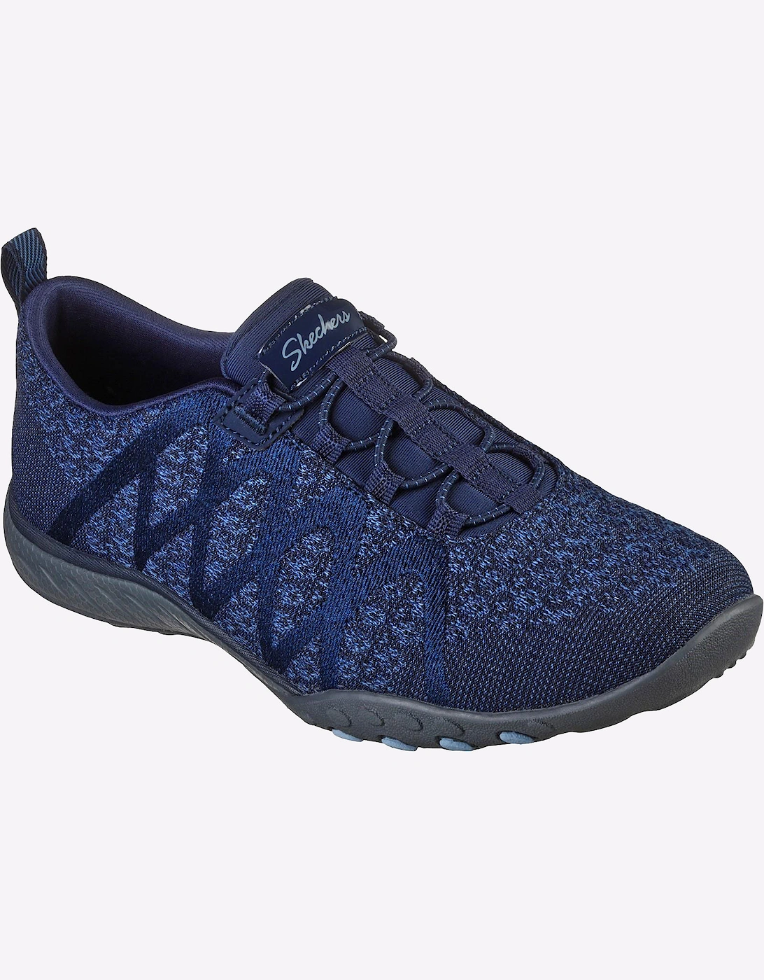 Skechers Breathe-Easy Infi-Knity Memory Foam Trainer Womens Navy