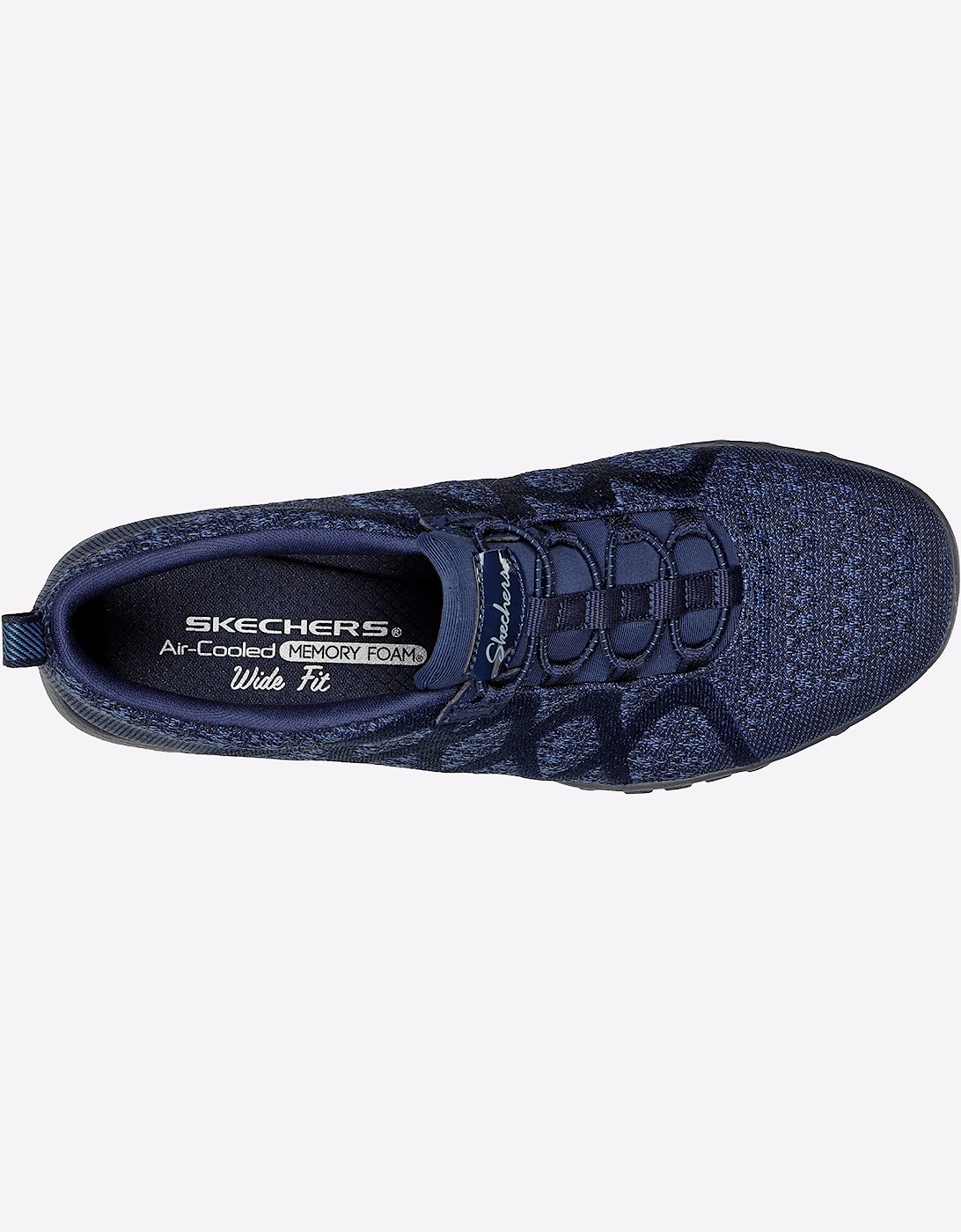 Skechers Breathe-Easy Infi-Knity Memory Foam Trainer Womens Navy
