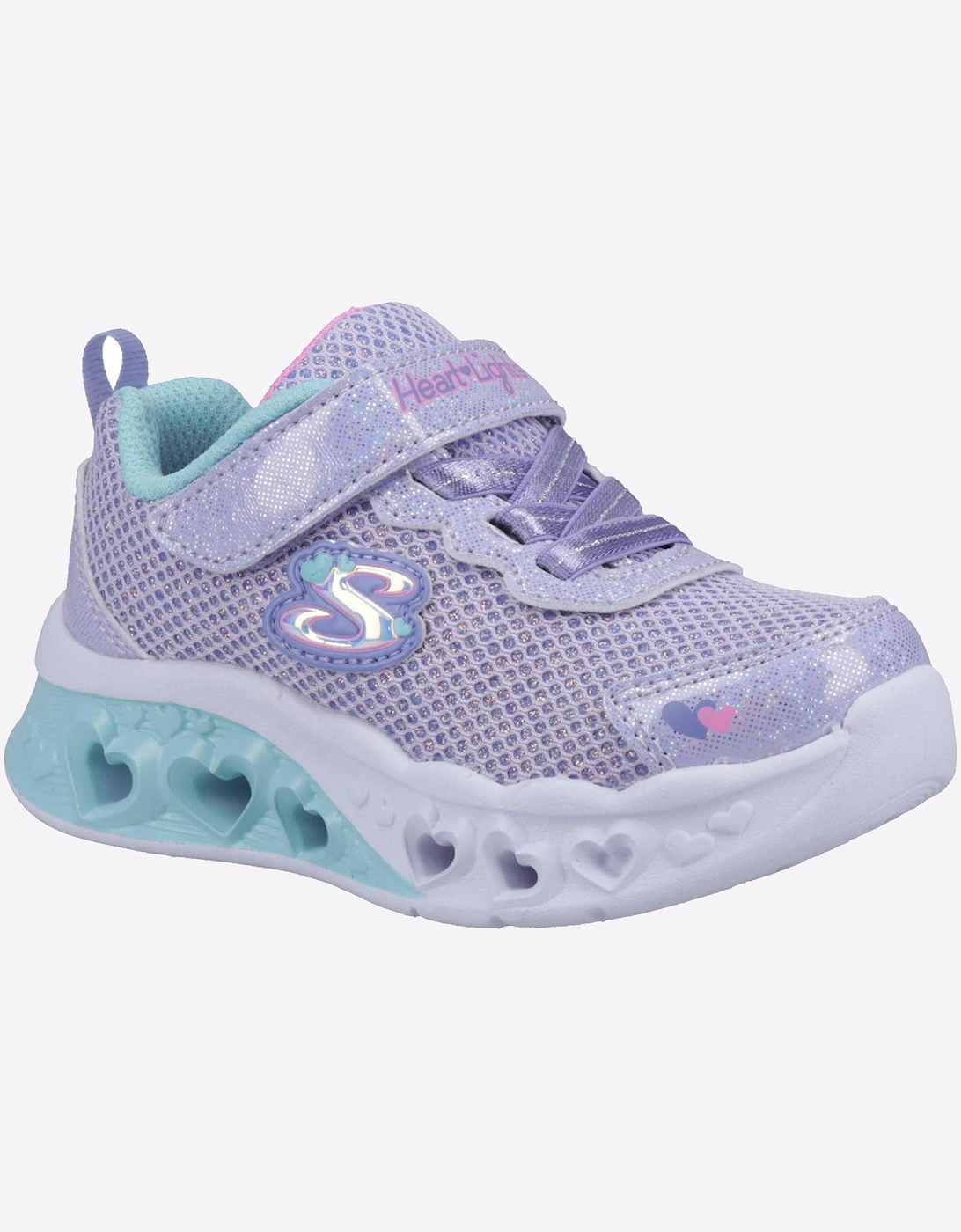 Skechers Flutter Heart Lights Trainers Infants Lavender/Multicoloured