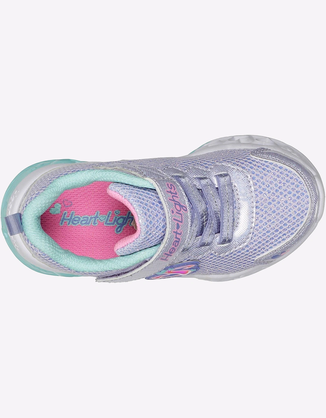 Skechers Flutter Heart Lights Trainers Infants Lavender/Multicoloured