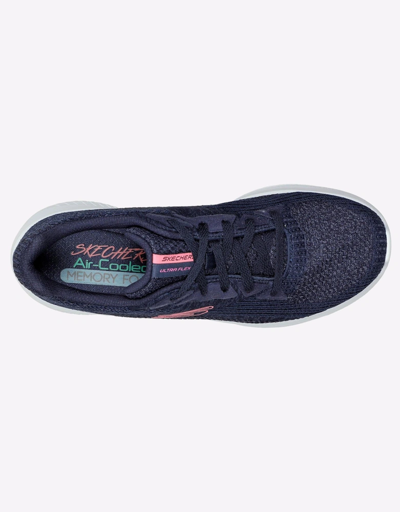 Skechers Ultra Flex 3.0 Memory Foam Trainers Womens Navy