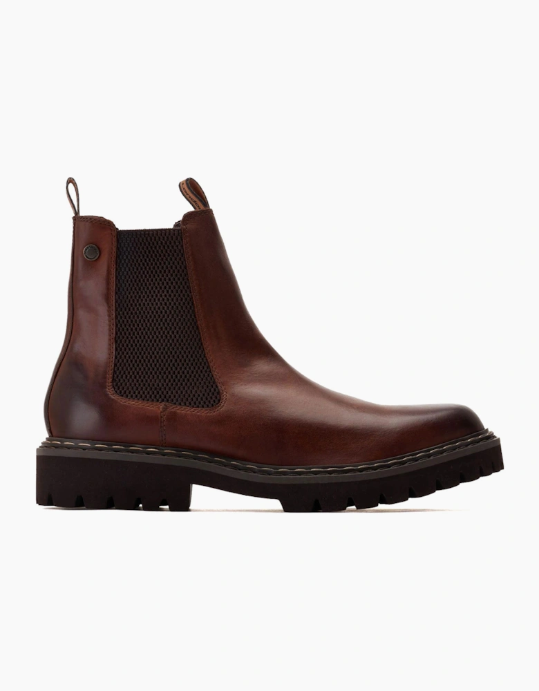 Base London Utah Mens Chelsea Boots Burnt Brown