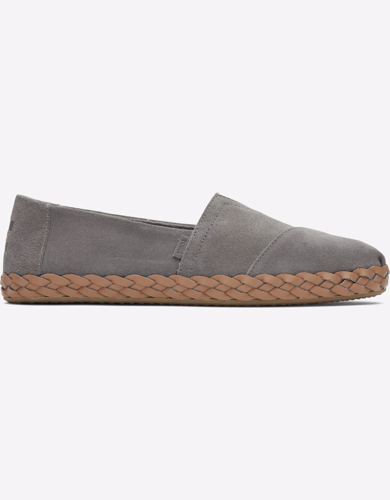 Toms Alpargata Leather Womens Shoes Grey