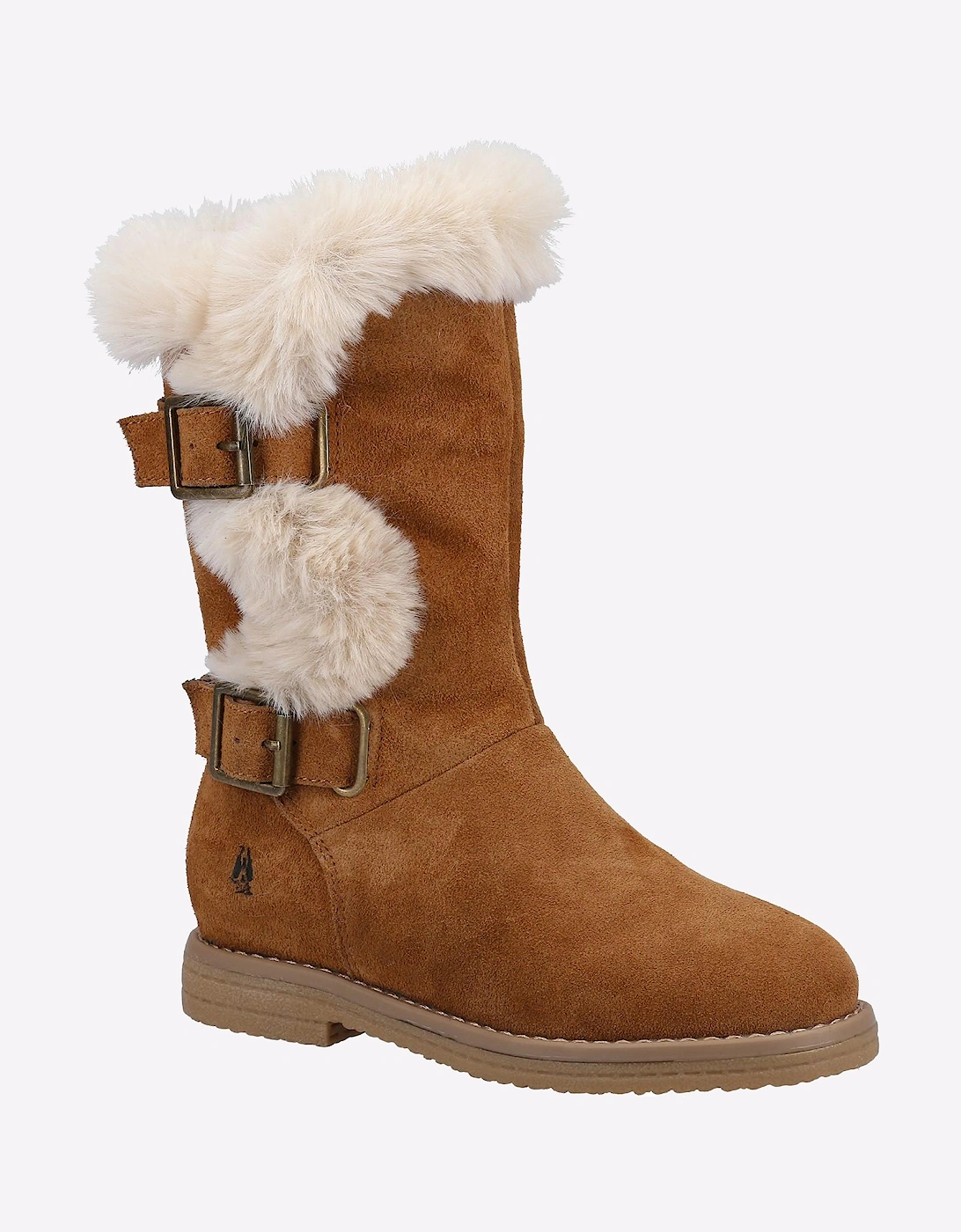 Hush Puppies Mini Megan Memory Foam Junior Boots Tan