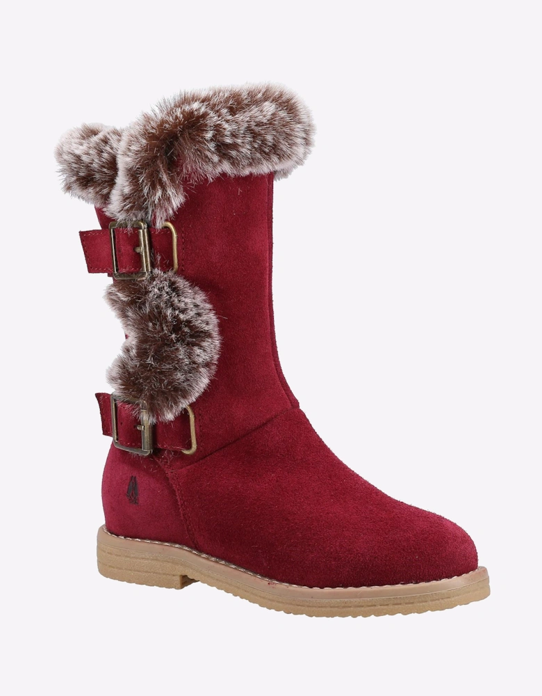Hush Puppies Mini Megan Memory Foam Junior Boots Burgundy