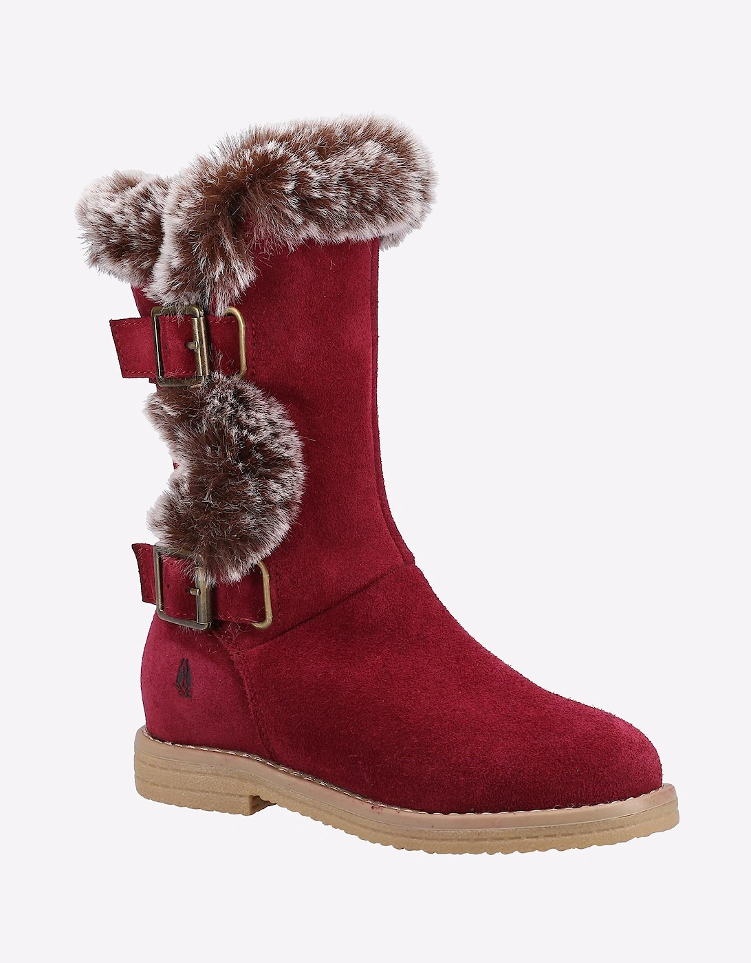 Hush Puppies Mini Megan Memory Foam Junior Boots Burgundy