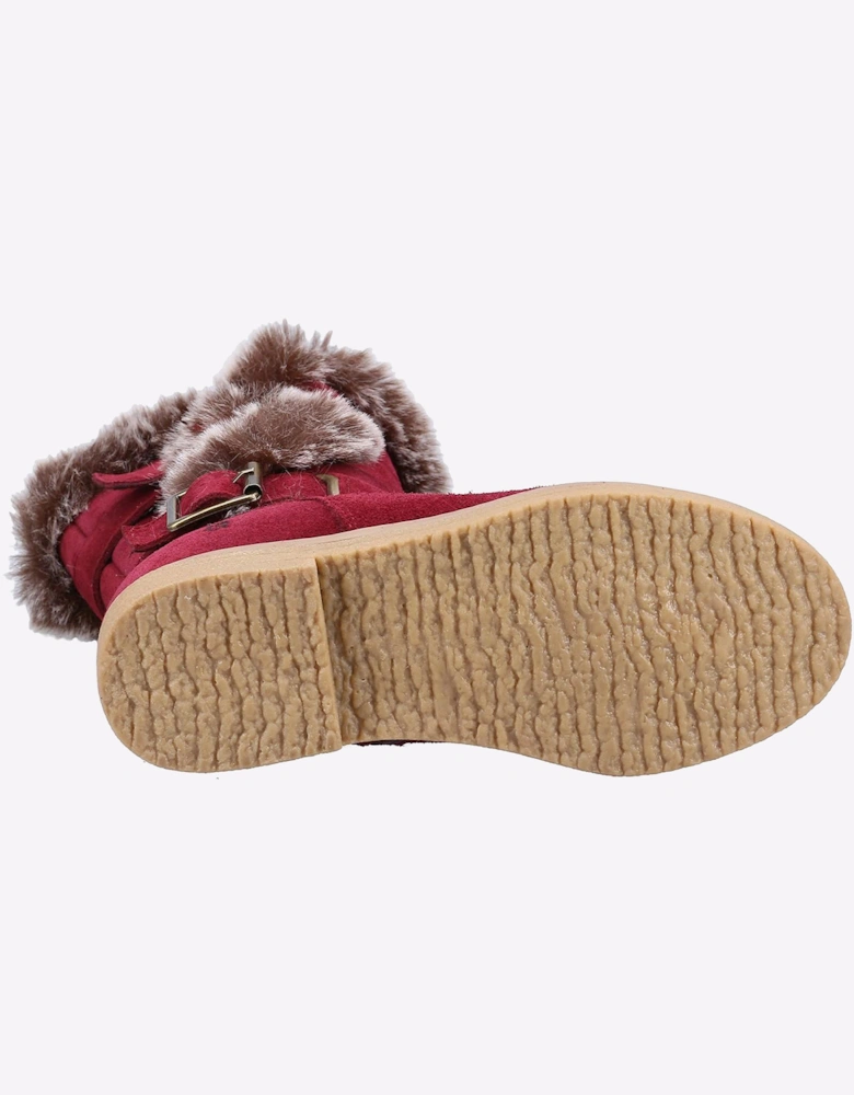 Hush Puppies Mini Megan Memory Foam Junior Boots Burgundy