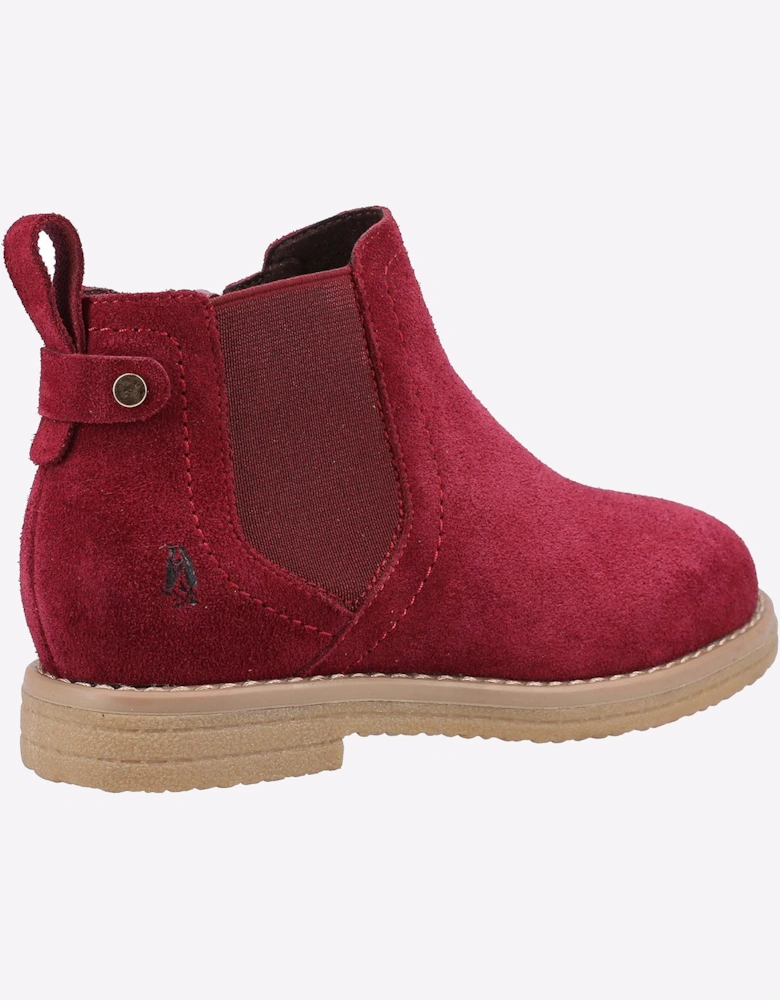 Hush Puppies Mini Maddy Memory Foam Junior Boots Burgundy
