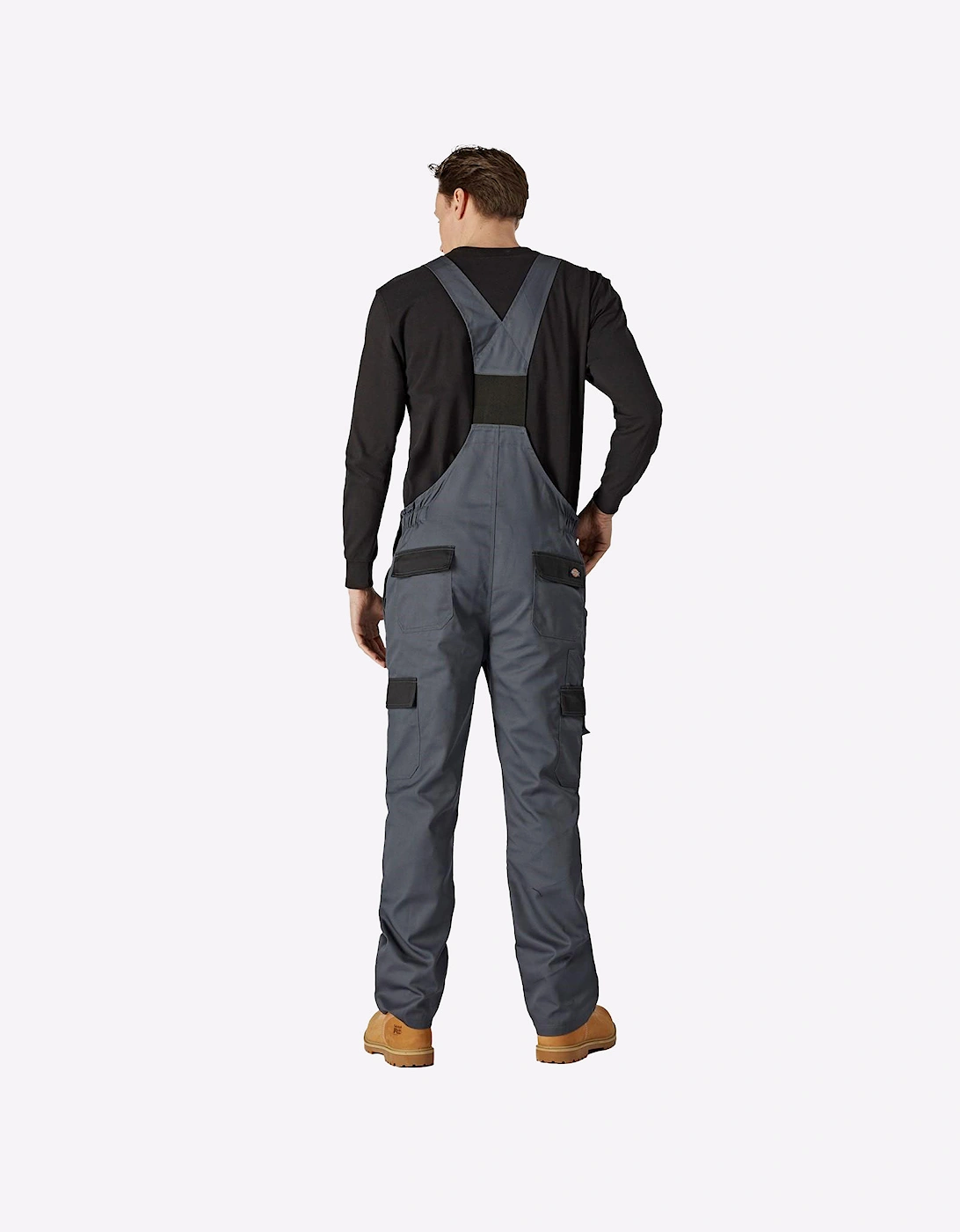 Dickies Everyday Bib and Brace Mens Slate Grey/Black