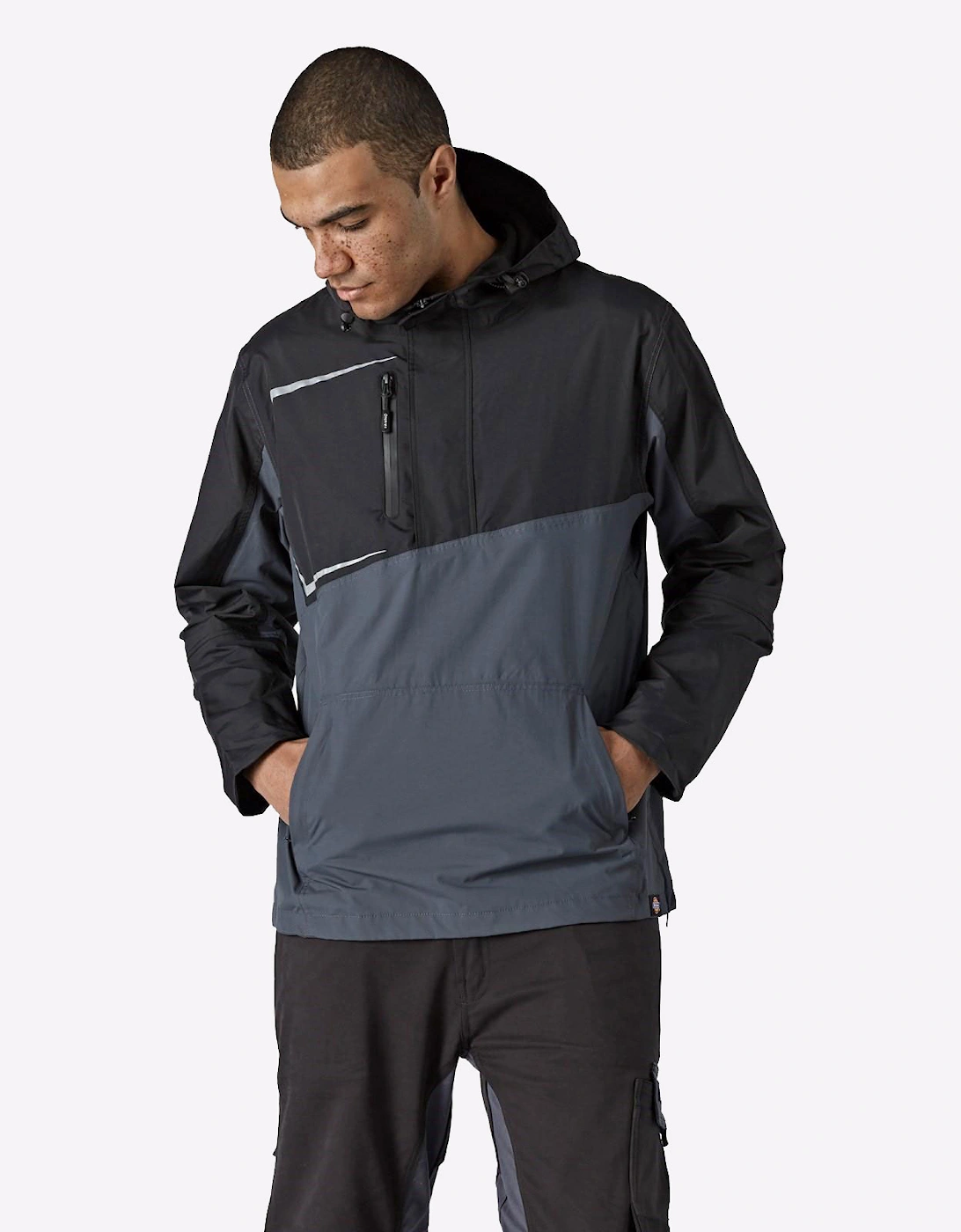 Dickies Generation Overhead Waterproof Jacket Mens Grey / Black