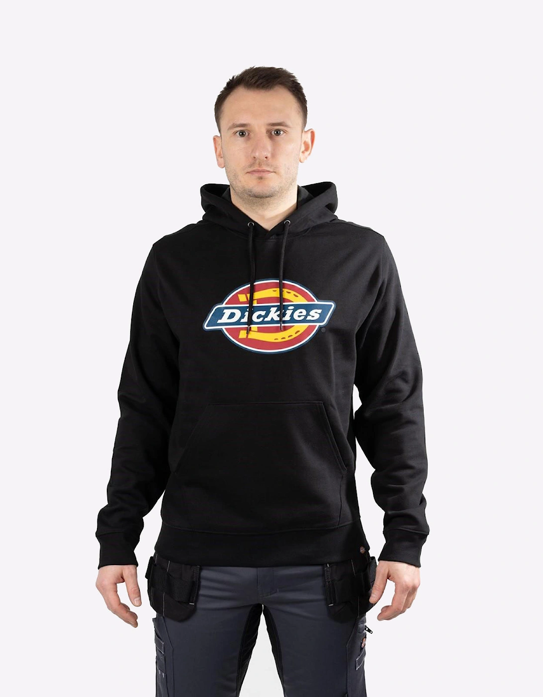 Dickies Logo Graphic Fleece Hoodie Mens Black