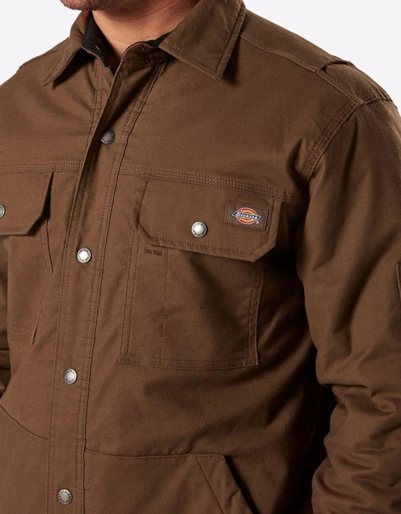 Dickies Flex Duck Shirt Jacket Mens Timber