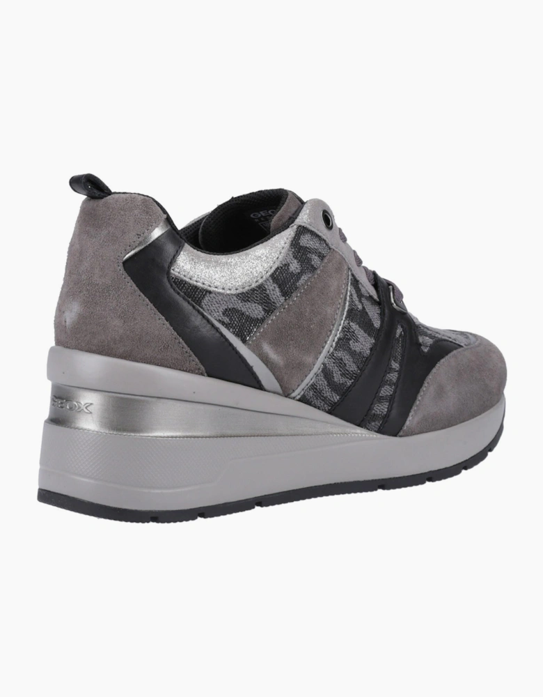 Geox D Zosma B Waterproof Womens Trainers Dark Grey