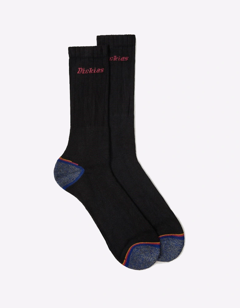 Dickies Strong Work Socks Mens Black / Red