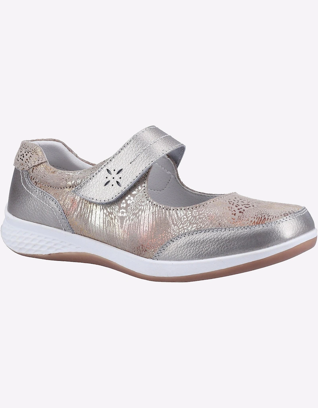 Fleet & Foster Laura Memory Foam Shoes Womens Silver / Beige