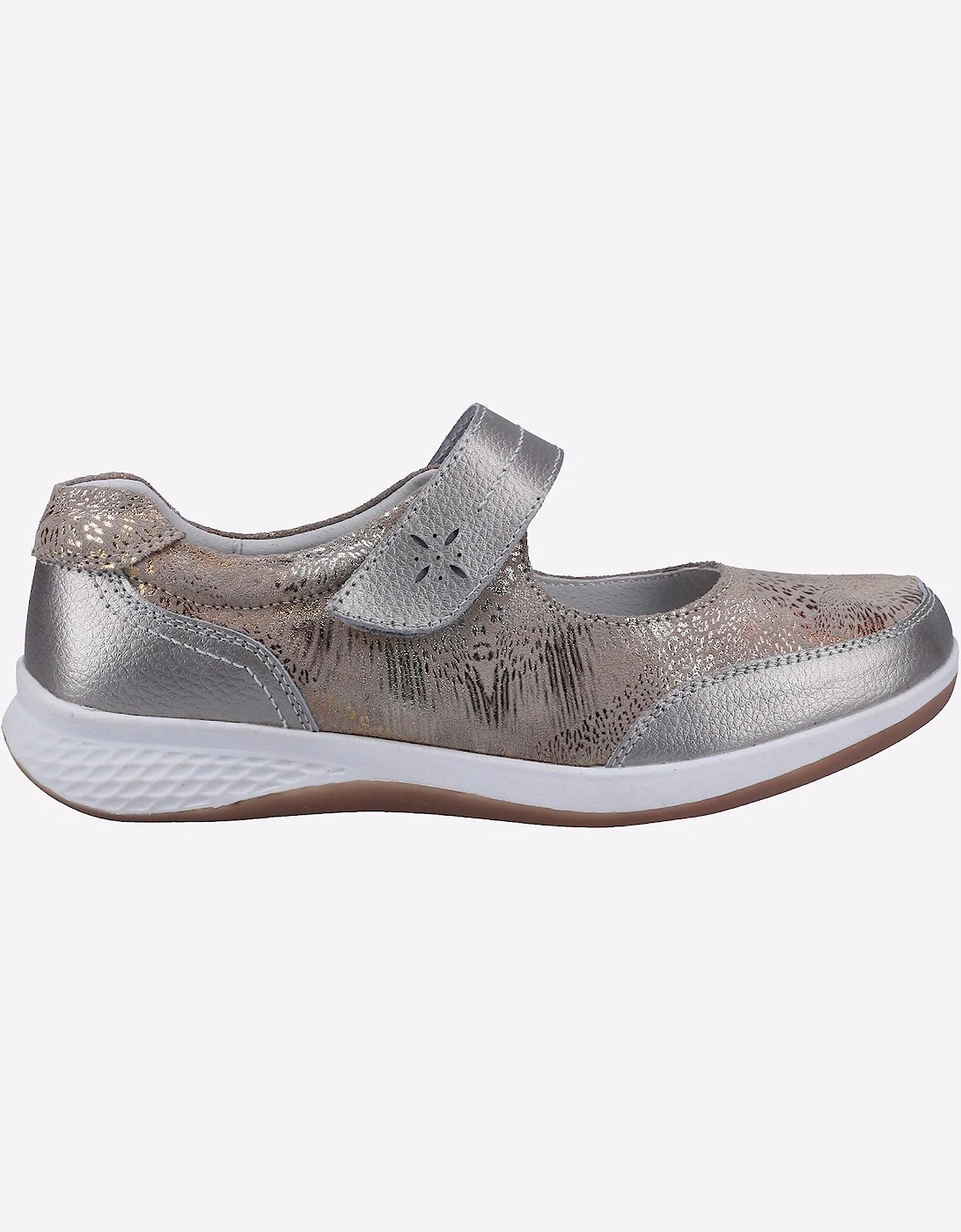 Fleet & Foster Laura Memory Foam Shoes Womens Silver / Beige
