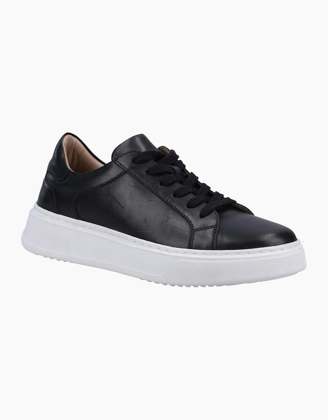 Hush Puppies Camille Leather Womens Shoes Black