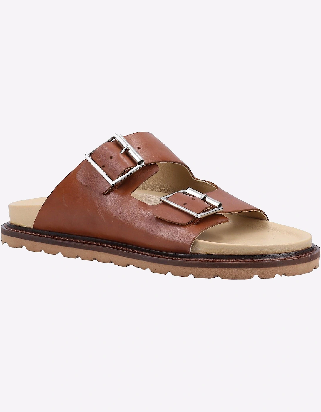 Hush Puppies Blakely Leather Womens Sandals Tan