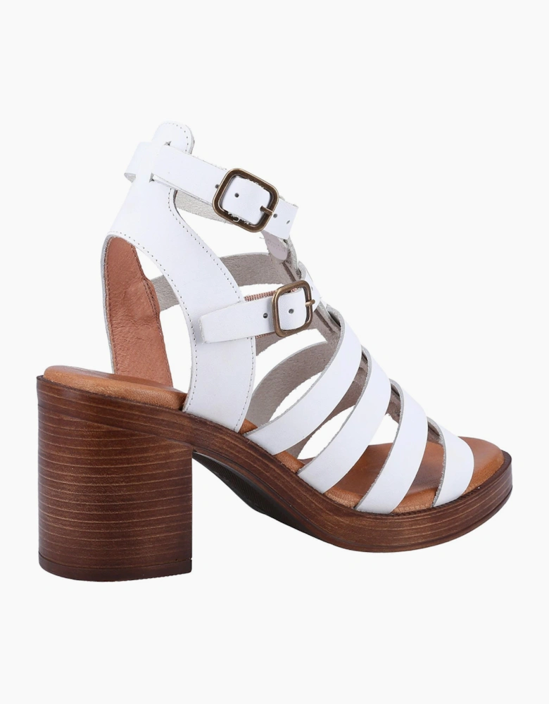 Hush Puppies Gloria Gladiator Womens Leather Sandal White