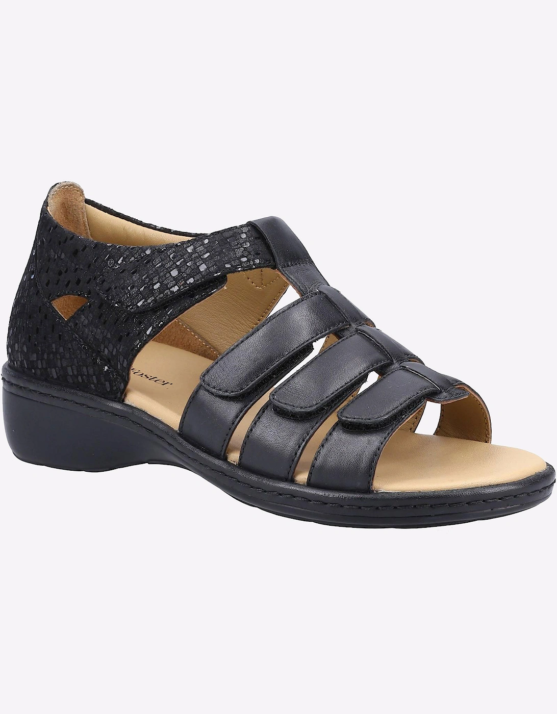 Fleet & Foster Julie Memory Foam Sandal Womens Black