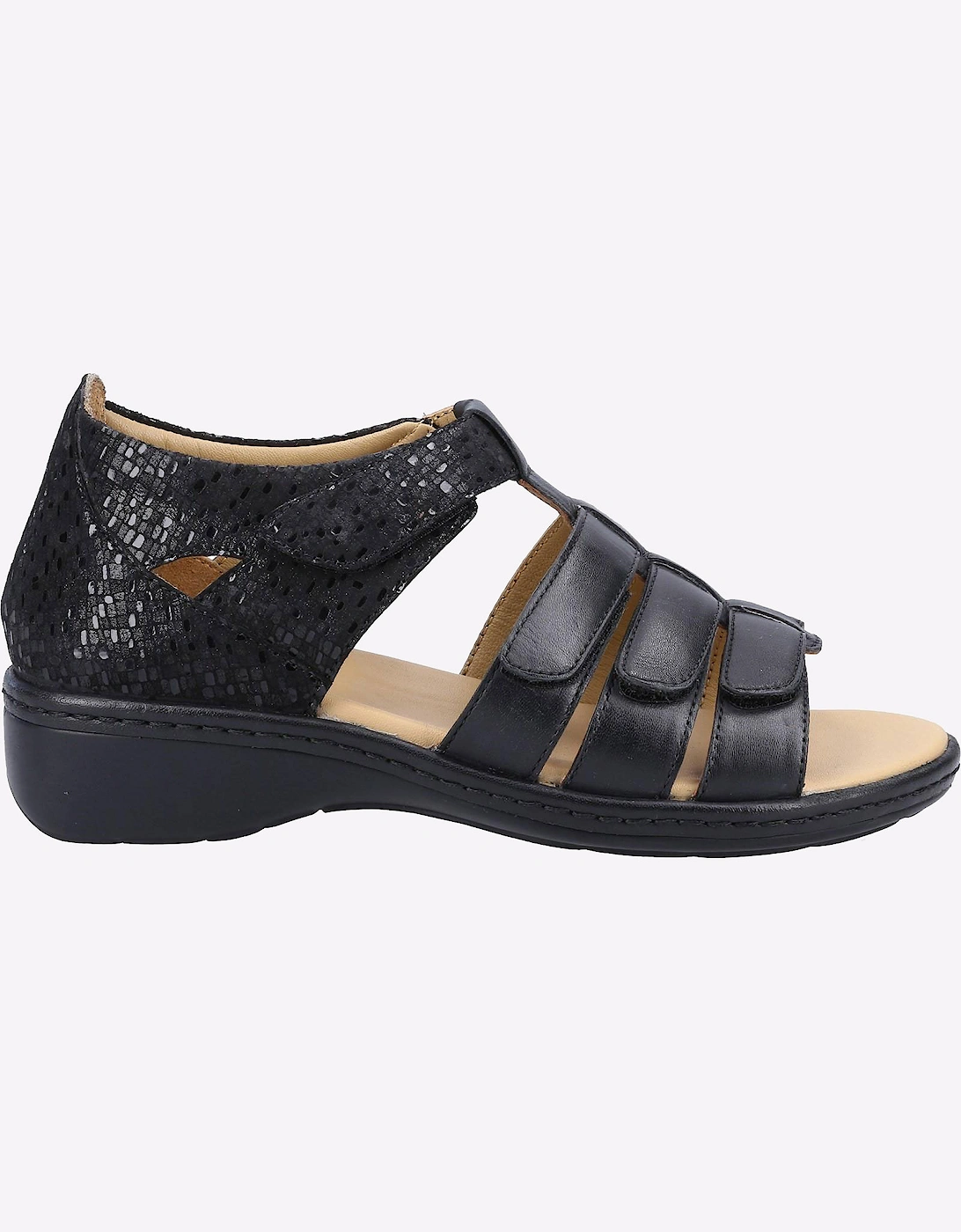 Fleet & Foster Julie Memory Foam Sandal Womens Black
