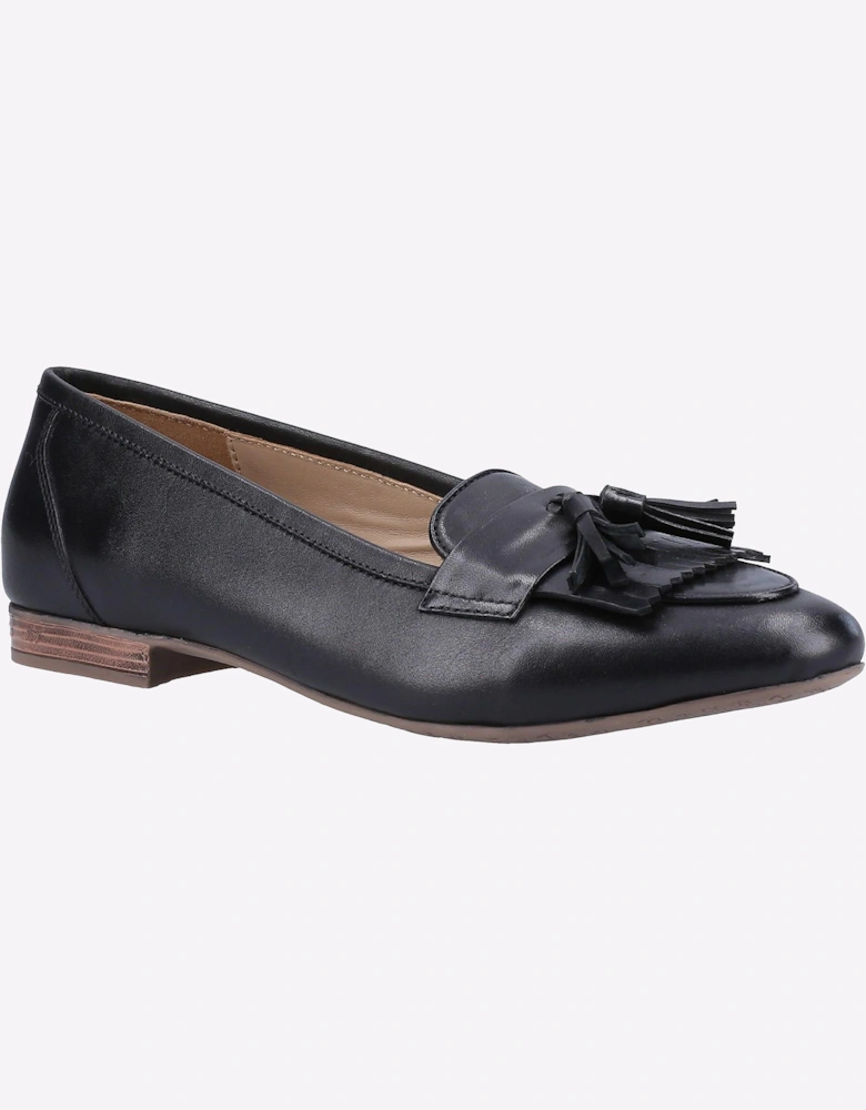 Hush Puppies Marissa Tassel Leather Loafer Womens Shoes Black