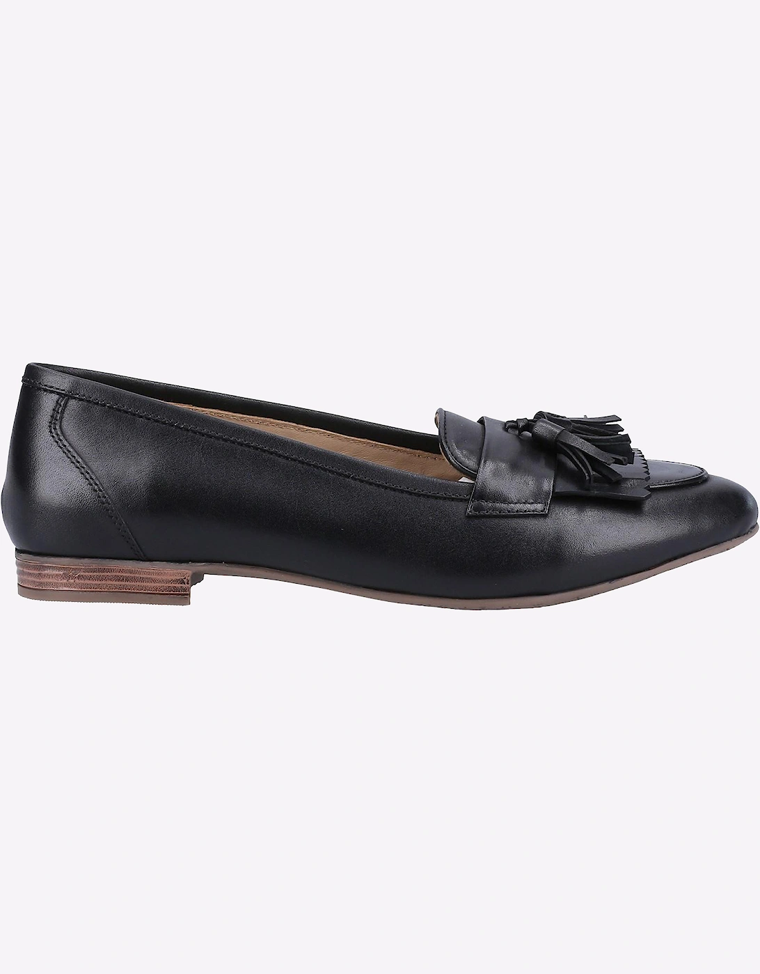 Hush Puppies Marissa Tassel Leather Loafer Womens Shoes Black