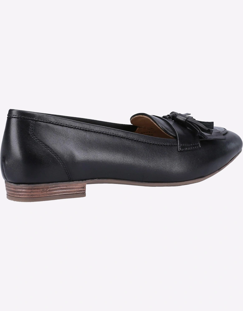 Hush Puppies Marissa Tassel Leather Loafer Womens Shoes Black