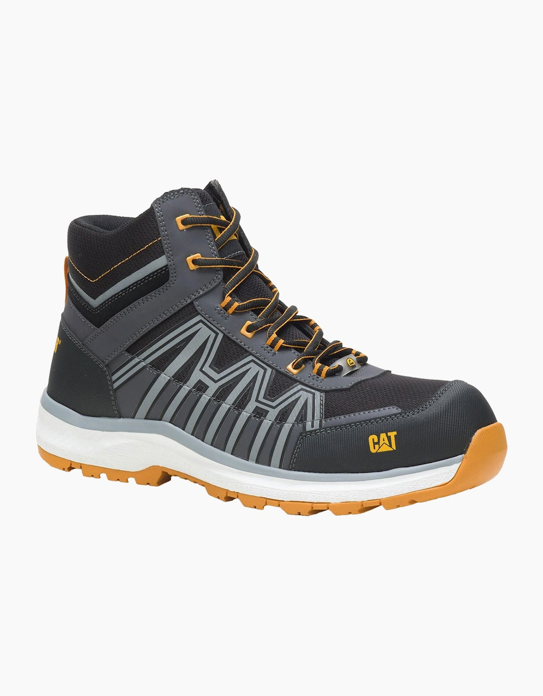 Caterpillar Safety Caterpillar Charge Mens Safety Hiking Boots Black/Orange