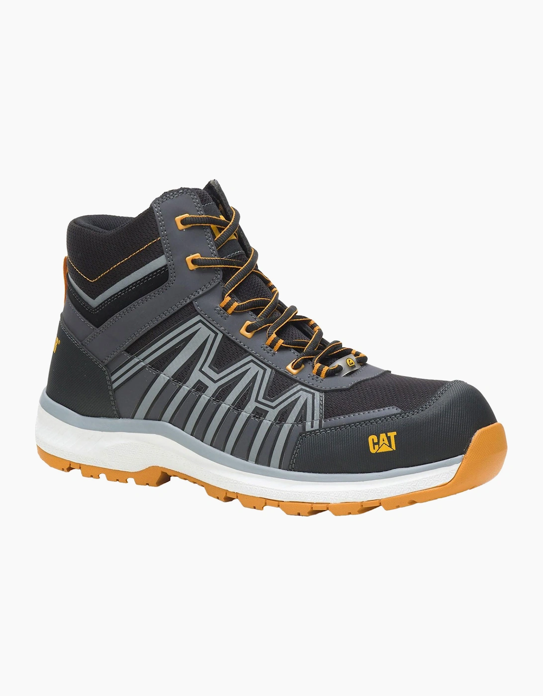 Caterpillar Safety Caterpillar Charge Mens Safety Hiking Boots Black/Orange
