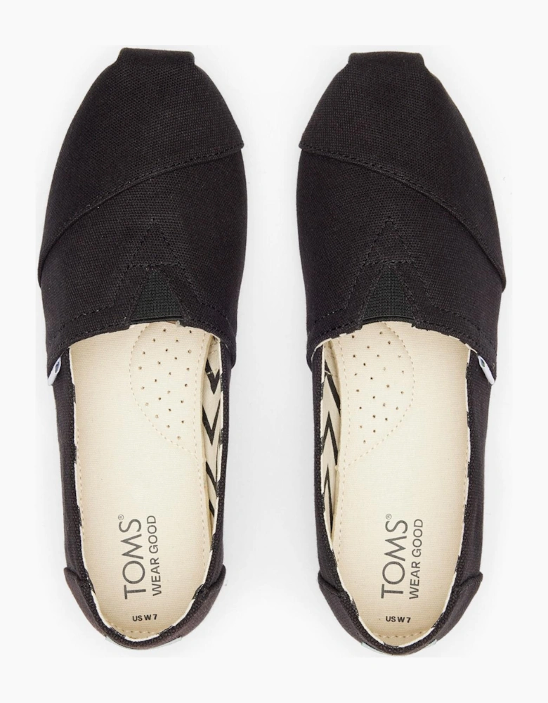 Toms Alpargata Womens Slip On Shoes Black