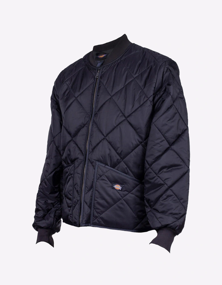 Dickies Diamond Quilted Nylon Jacket Mens Black