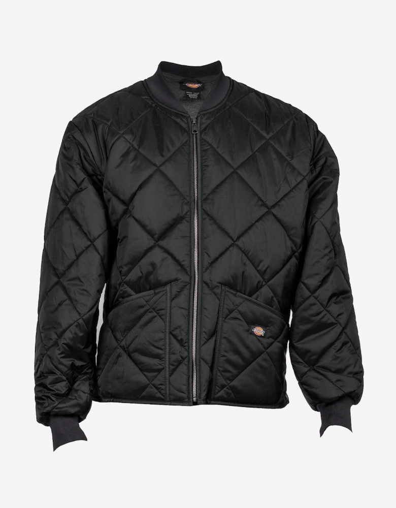 Dickies Diamond Quilted Nylon Jacket Mens Black