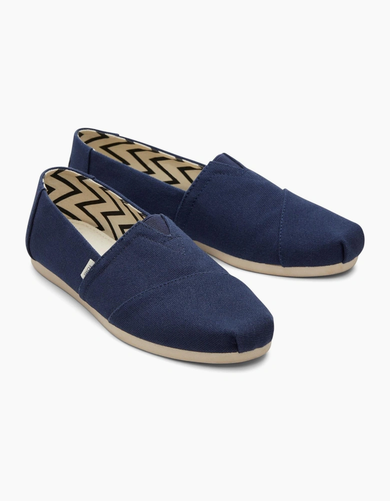 Toms Alpargata Womens Slip On Shoes Navy
