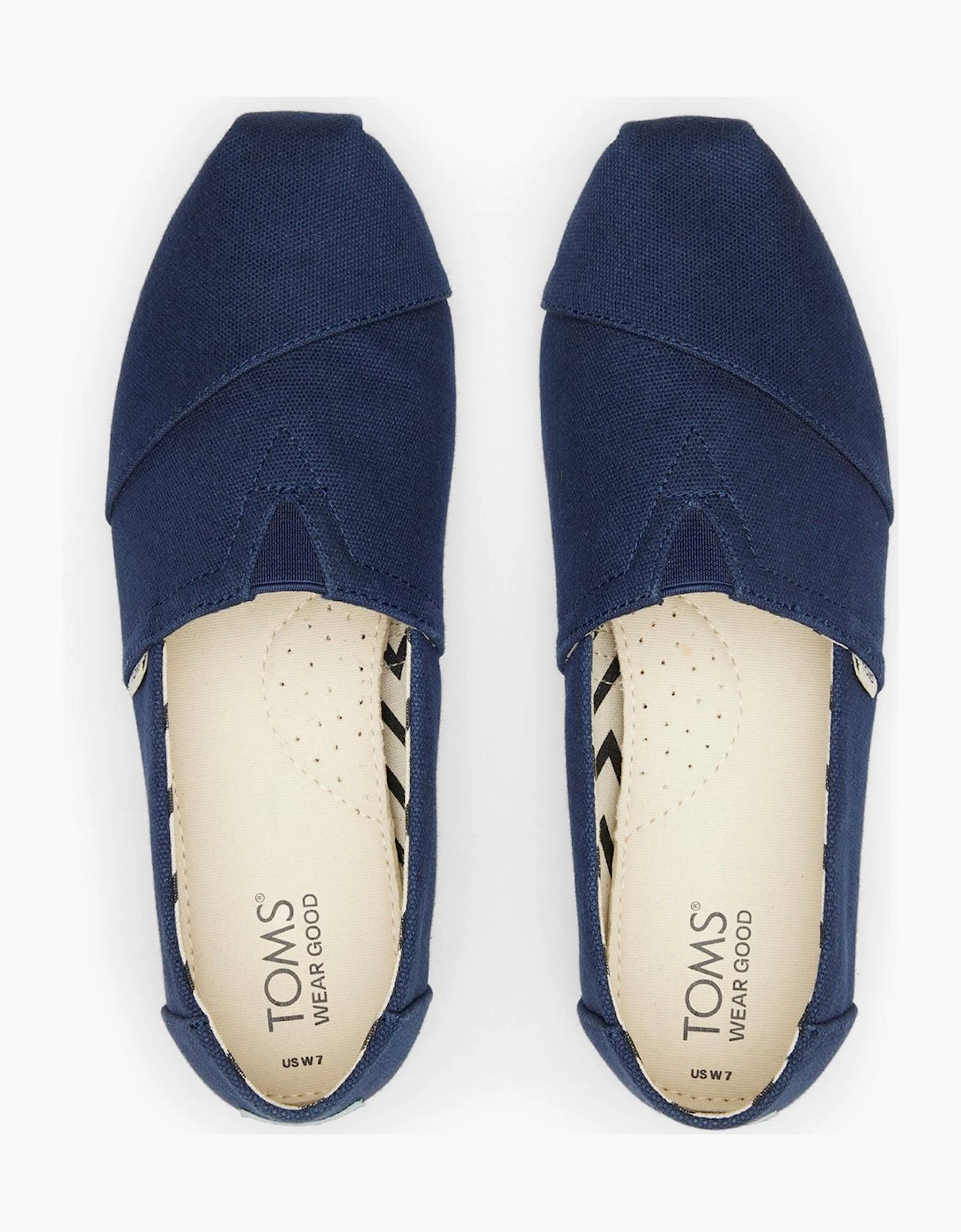 Toms Alpargata Womens Slip On Shoes Navy