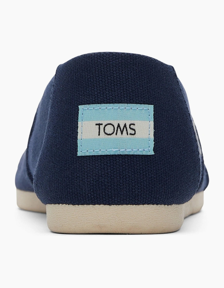 Toms Alpargata Womens Slip On Shoes Navy