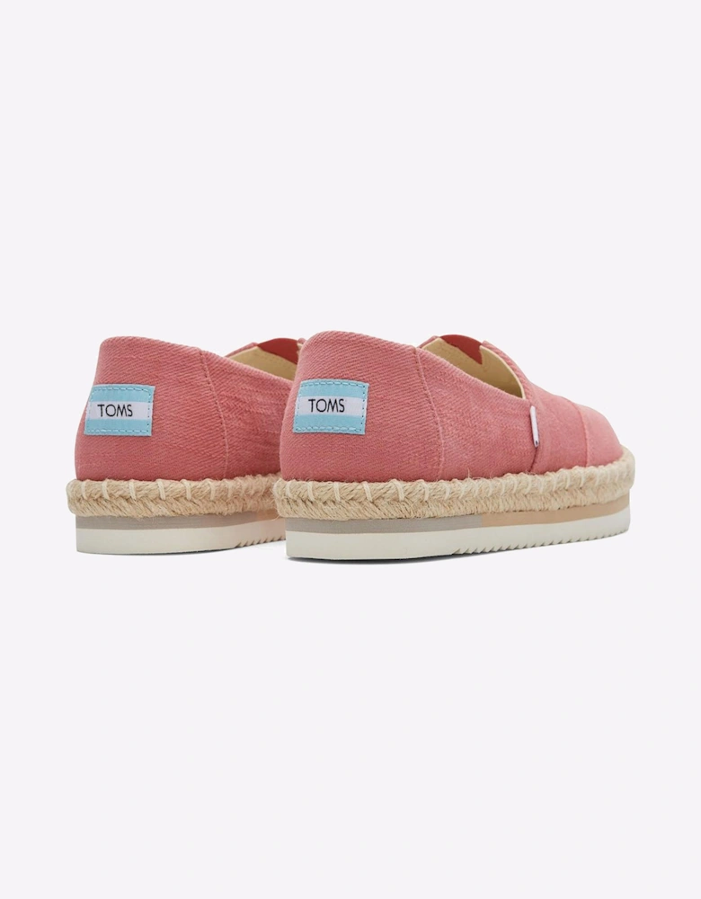 Toms Alpargata Platform Rope Shoes Womens Faded Rose