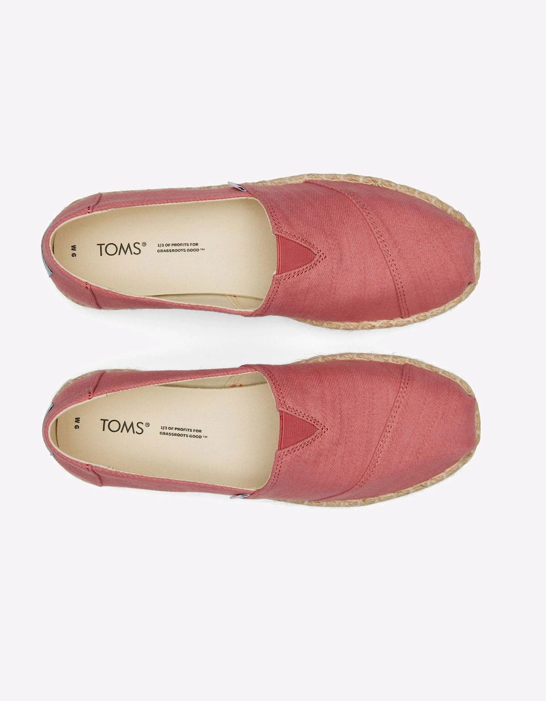 Toms Alpargata Platform Rope Shoes Womens Faded Rose