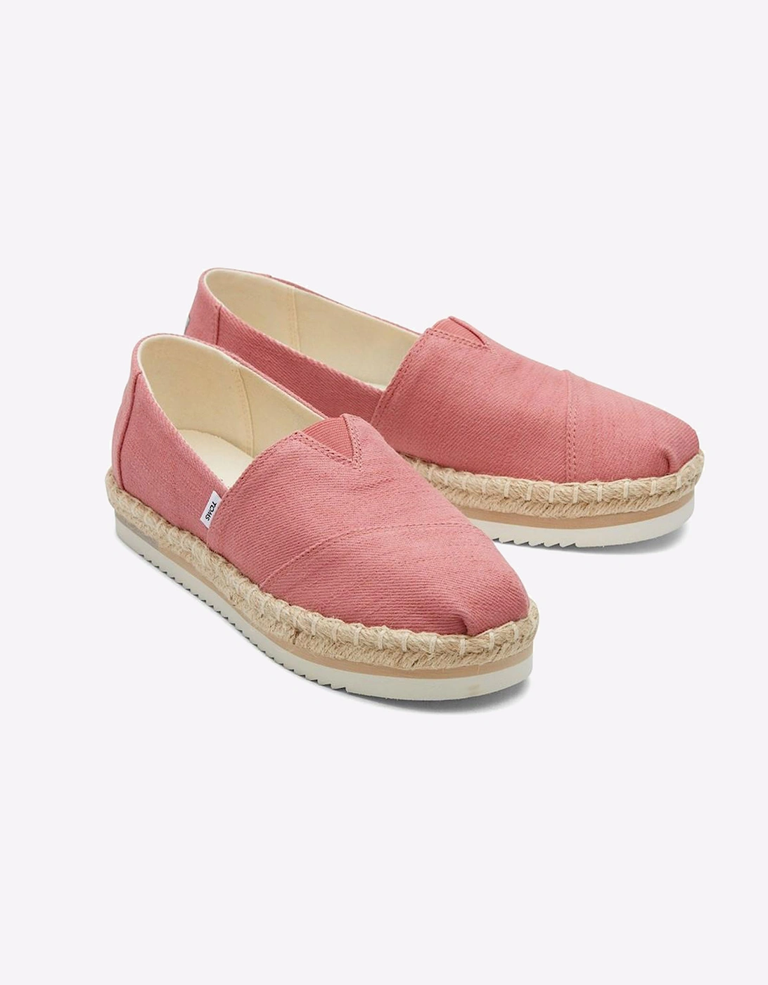 Toms Alpargata Platform Rope Shoes Womens Faded Rose