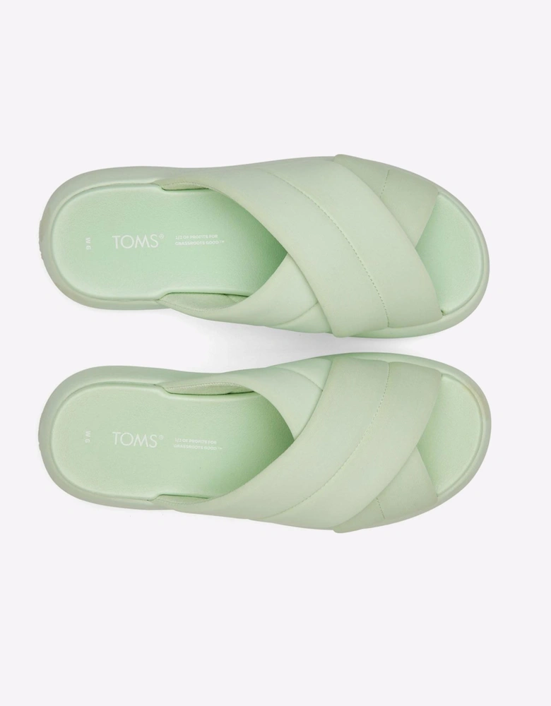 Toms Mallow Crossover Slides Womens Mint