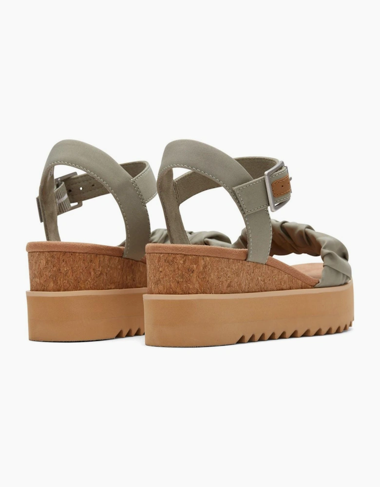 Toms Diana Wedge Womens Vetiver Grey