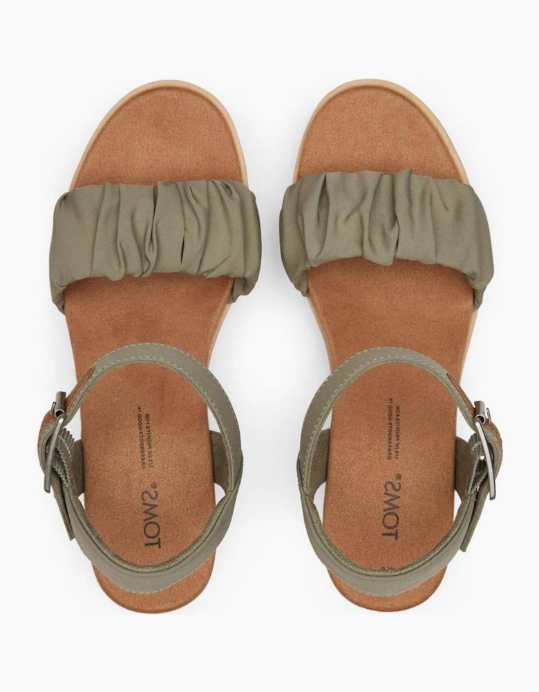 Toms Diana Wedge Womens Vetiver Grey