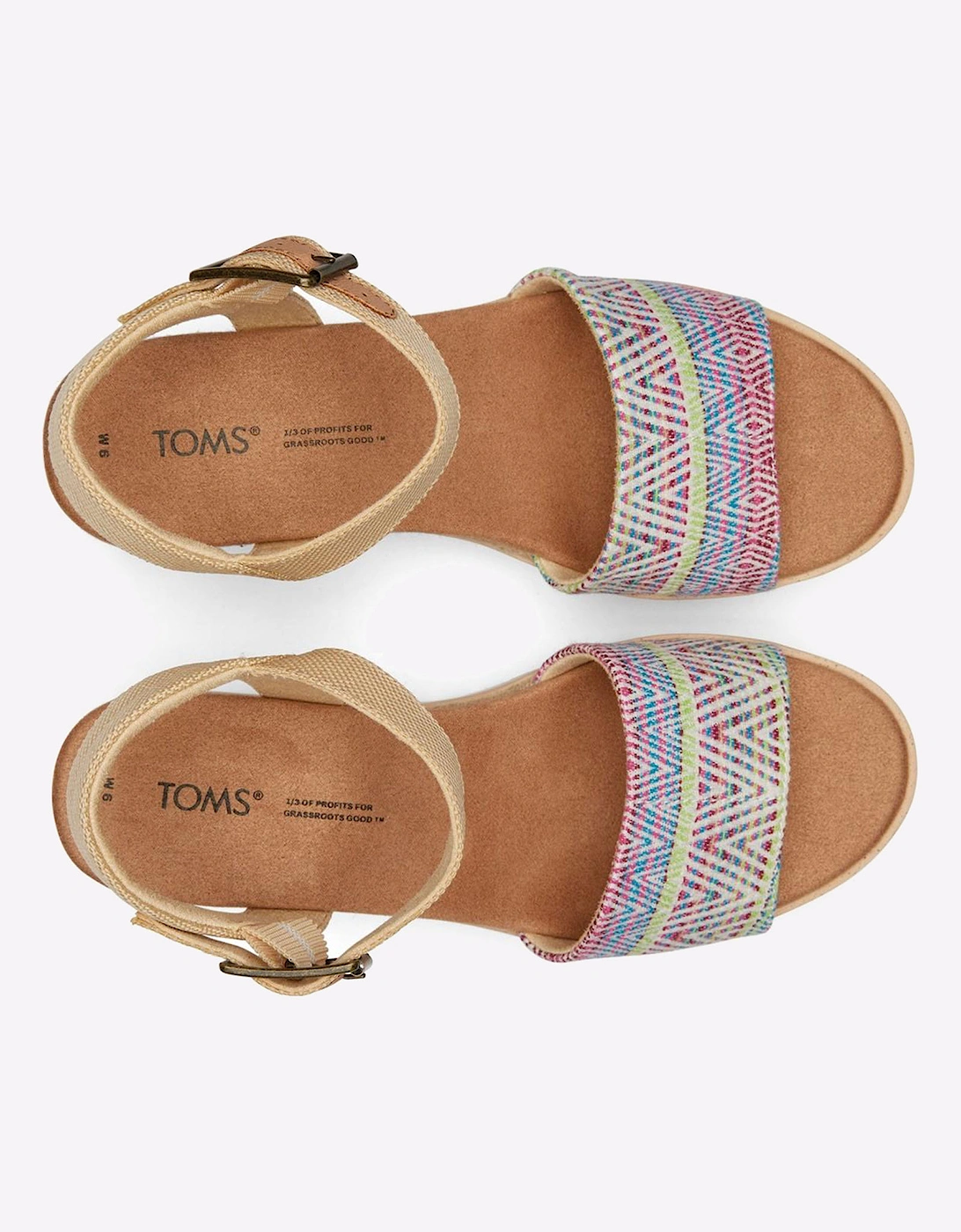 Toms Diana Platform Sandals Womens Tan / Multi