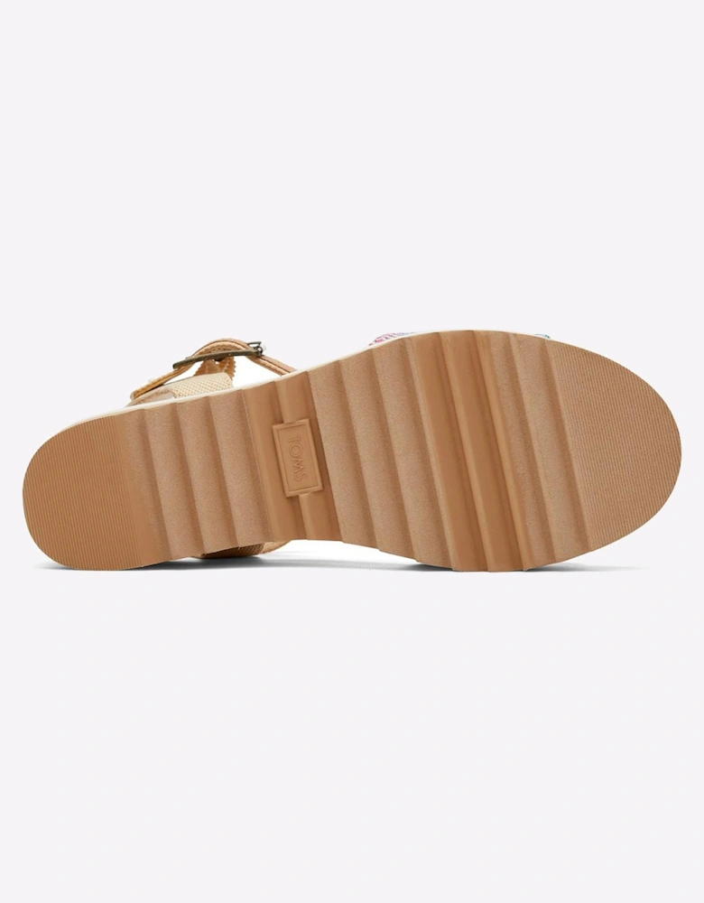 Toms Diana Platform Sandals Womens Tan / Multi
