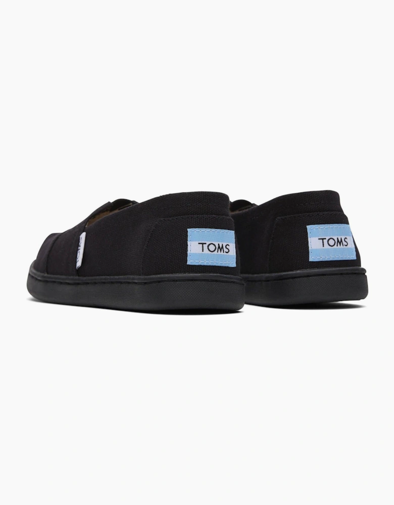 Toms Alpargata Junior Slip On Shoe Black