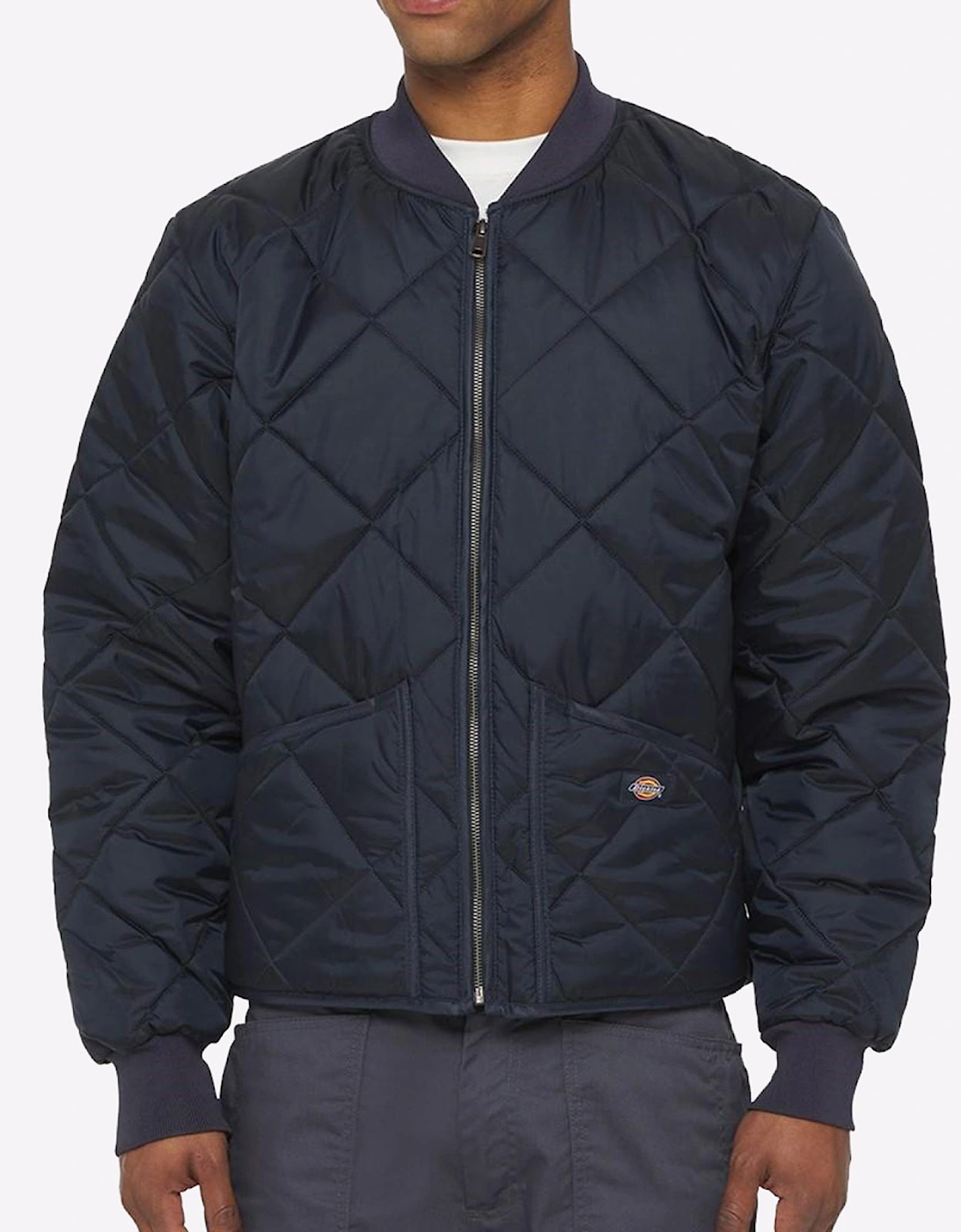 Dickies Diamond Quilted Jacket Mens Dark Navy